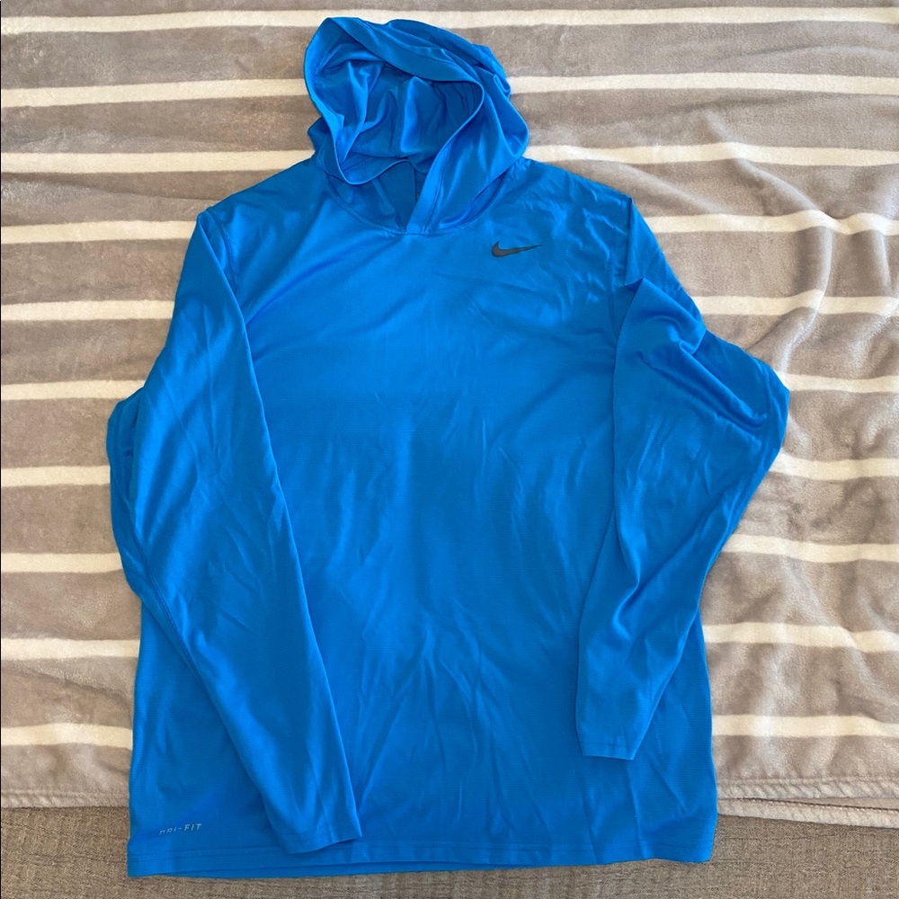 MENS Nike Dri-FIT Bright Blue Hoodie